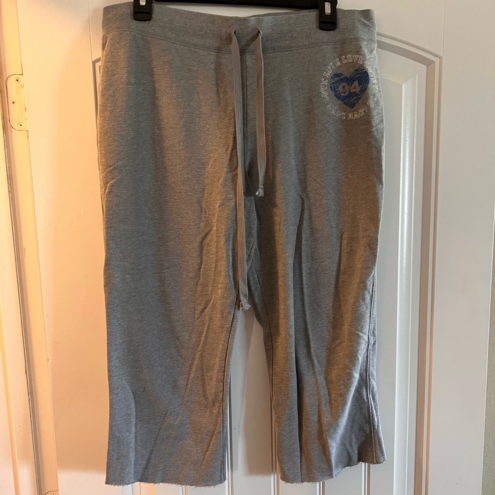 Gray Cropped Sweatpants
